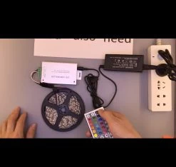 ATOM LED 12V/24V 24A RGB LED Strip Controller With IR 44 Key Remote For RGB SMD 5050 3528 -Atom Led 12v24v 24a rgb led strip controller with ir 44 key remote for rgb smd 5050 3528 306323