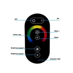 ATOM LED 12V/24V RGB LED Strip Controller With Touch RF Remote 18A 3 Channel -Atom Led 12v24v rgb led strip controller with touch rf remote 18a 3 channel 968422