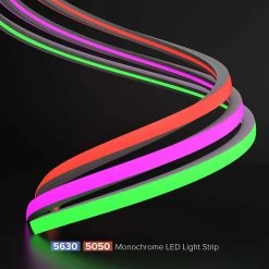 ATOM LED Black Silicone LED Neon Flex Tube Diffuser Body For LED Strip Light 16x16mm -Atom Led black silicone led neon flex tube diffuser body for led strip light 16x16mm 977016