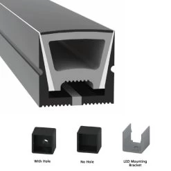 ATOM LED Black Silicone LED Neon Flex Tube Diffuser Body For LED Strip Light 5x13mm -Atom Led black silicone led neon flex tube diffuser body for led strip light 5x13mm 507612