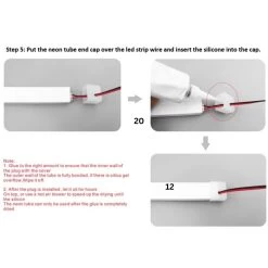 ATOM LED Black Silicone LED Neon Flex Tube Diffuser Body For LED Strip Light 5x13mm -Atom Led black silicone led neon flex tube diffuser body for led strip light 5x13mm 775796