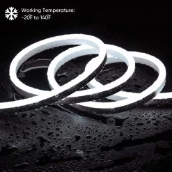 ATOM LED Cool White LED Neon Flex AC 220V 240V 8x16mm 120LEDs/m IP65 Waterproof With UK Plug -Atom Led cool white led neon flex ac 220v 240v 8x16mm 120ledsm ip65 waterproof with uk plug 366100