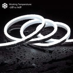 ATOM LED Cool White Neon Flex 220V 240V 8x16mm 120LEDs/m IP65 Waterproof With UK Plug -Atom Led cool white neon flex 220v 240v 8x16mm 120ledsm ip65 waterproof with uk plug 955513