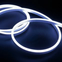 ATOM LED Cool White Neon Flex 6000K 12V 8x16mm 120 LEDs/m IP65 Waterproof 2.5cm Cut