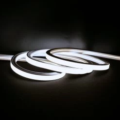 ATOM LED Cool White Neon Flex 6000K 16x16mm 220V 240V Top Bend IP65 10cm Cut With UK Plug