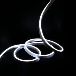 ATOM LED Cool White Neon Flex 6000K 24V 10x20mm IP67 Waterproof 20m -Atom Led cool white neon flex 6000k 24v 10x20mm ip67 waterproof 125cm cut 807397