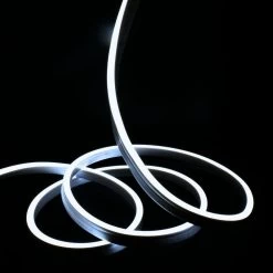 ATOM LED Cool White Neon Flex 6000K 24V 10x20mm IP67 Waterproof 20m -Atom Led cool white neon flex 6000k 24v 10x20mm ip67 waterproof 125cm cut 856273