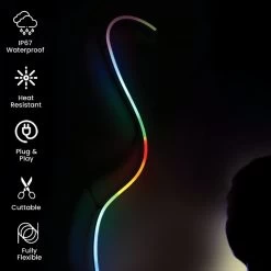 ATOM LED Digital Pixel RGB Neon Flex 24V Addressable 16x16mm IP65 Waterproof WS2811 -Atom Led digital pixel rgb neon flex 24v addressable 16x16mm ip65 waterproof ws2811 10cm cut 675228