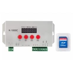 ATOM LED Digital RGB Pixel Controller K-1000C (T-1000S Updated) WS2812B WS2815 SK6812 WS2811 WS2801 LED Strip LED Matrix LED String 1536 Pixels Controller DC5-24V Addressable Programmable Controller With SD Card