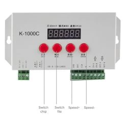 ATOM LED Digital RGB Pixel Controller K-1000C (T-1000S Updated) WS2812B WS2815 SK6812 WS2811 WS2801 LED Strip LED Matrix LED String 1536 Pixels Controller DC5-24V Addressable Programmable Controller With SD Card -Atom Led digital rgb pixel controller k 1000c t 1000s updated ws2812b ws2815 sk6812 ws2811 ws2801 led strip led matrix led string 1536 pixels controller dc5 24v addressa 867117