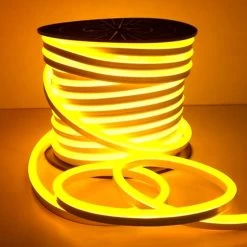 ATOM LED Golden Neon Flex 220V 240V 8x16mm 120LEDs/m IP65 Waterproof With UK Plug