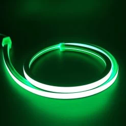 ATOM LED Green Neon Flex 220V 240V Top Bend 20cm Cut IP65 Waterproof With UK Plug -Atom Led green led neon flex 220v 240v flat shape top bending 20cm cutting ip65 with uk plug 349079