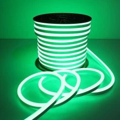 ATOM LED Green Neon Flex 220V 240V 8x16mm 120LEDs/m IP65 Waterproof With UK Plug -Atom Led green neon flex 220v 240v 8x16mm 120ledsm ip65 waterproof with uk plug 917775