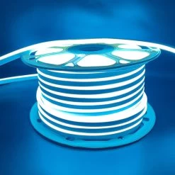 ATOM LED Ice Blue Neon Flex 220V 240V 8x16mm 120LEDs/m IP65 Waterproof With UK Plug -Atom Led ice blue neon flex 220v 240v 8x16mm 120ledsm ip65 waterproof with uk plug 249784