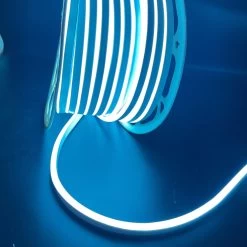 ATOM LED Ice Blue Neon Flex 220V 240V 8x16mm 120LEDs/m IP65 Waterproof With UK Plug -Atom Led ice blue neon flex 220v 240v 8x16mm 120ledsm ip65 waterproof with uk plug 280484