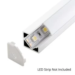 ATOM LED LED Strip Aluminium Corner Profile Milky Cover Cabinet LED Corner Profile 19x19mm 13 ATOM LED LED Strip Aluminium Corner Profile Milky Cover Cabinet LED Corner Profile 19x19mm -Atom Led led strip aluminium corner profile milky cover cabinet led corner profile 19x19mm 866686