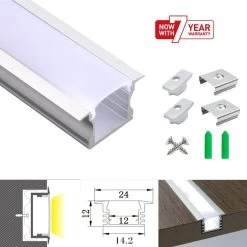 ATOM LED LED Strip Light Aluminium Recessed Profile Milky Cover Cabinet LED Channel