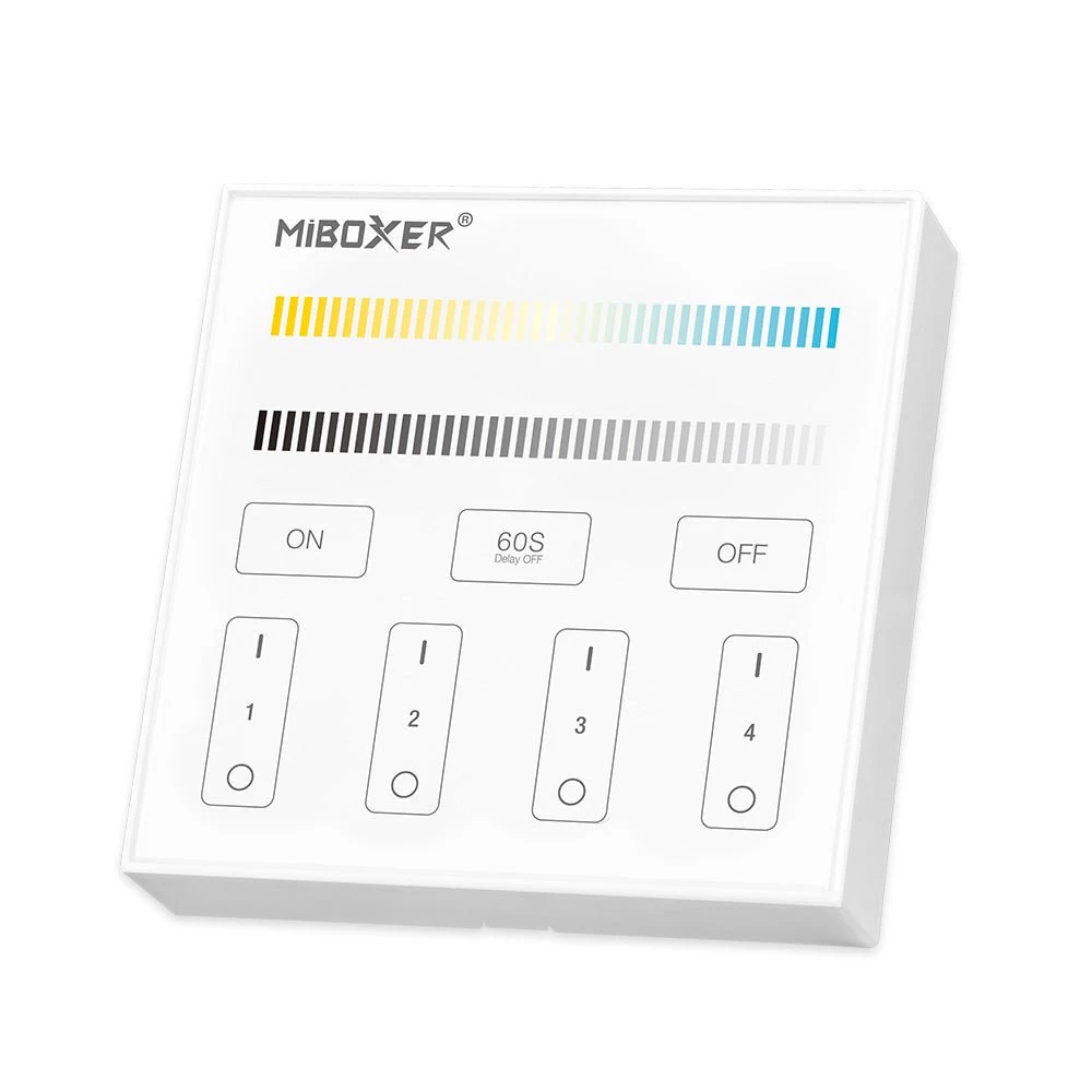 ATOM LED Miboxer B2 Wall Mount 4-Zone Panel Remote CCT 3 ATOM LED Miboxer B2 Wall Mount 4-Zone Panel Remote CCT