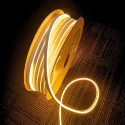 ATOM LED Mini Warm White Neon Flex 12V 6x12mm 120LEDs/m IP65 50 Metre Roll