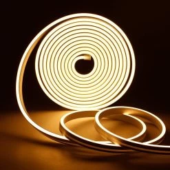 ATOM LED Mini Warm White Neon Flex 3000K 12V 6x12mm 120LEDs/m IP65 2.5cm Cut