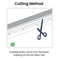 ATOM LED Mini Warm White Neon Flex 3000K 12V 6x12mm 120LEDs/m IP65 2.5cm Cut -Atom Led mini warm white neon flex 3000k 12v 6x12mm 120ledsm ip65 25cm cut 979580