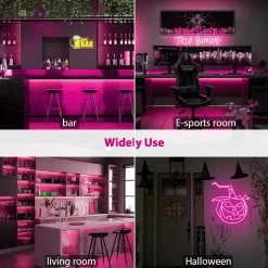 ATOM LED Pink Neon Flex 12V 6x12mm 120LEDs/m IP65 Waterproof 2.5cm Cut -Atom Led pink neon flex 12v 6x12mm 120ledsm ip65 waterproof 25cm cut 169923