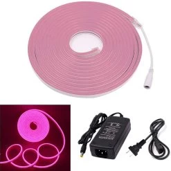 ATOM LED Pink Neon Flex 12V 6x12mm 120LEDs/m IP65 Waterproof 2.5cm Cut Kit -Atom Led pink neon flex 12v 6x12mm 120ledsm ip65 waterproof 25cm cut kit 165058