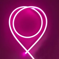 ATOM LED Pink Neon Flex 12V 6x12mm 120LEDs/m IP65 Waterproof 2.5cm Cut Kit -Atom Led pink neon flex 12v 6x12mm 120ledsm ip65 waterproof 25cm cut kit 236369