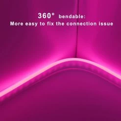 ATOM LED Pink Neon Flex 12V 6x12mm 120LEDs/m IP65 Waterproof 2.5cm Cut Kit -Atom Led pink neon flex 12v 6x12mm 120ledsm ip65 waterproof 25cm cut kit 705439