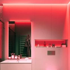 ATOM LED Red Neon Flex 12V 6x12mm 120LEDs/m IP65 Waterproof 2.5cm Cut Kit -Atom Led red neon flex 12v 6x12mm 120ledsm ip65 waterproof 25cm cut kit 130833