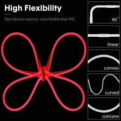 ATOM LED Red Neon Flex 12V 6x12mm 120LEDs/m IP65 Waterproof 2.5cm Cut Kit -Atom Led red neon flex 12v 6x12mm 120ledsm ip65 waterproof 25cm cut kit 458620