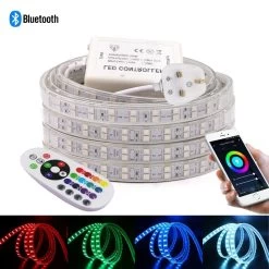 ATOM LED RGB LED Strip 120 LEDs/m 220V IP65 Wireless Bluetooth App Control With Remote