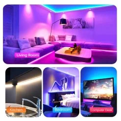 ATOM LED RGB LED Strip 12V 5050 IP20 Non-Waterproof 60LED/m 5 Metre Kit -Atom Led rgb led strip 12v 5050 ip20 non waterproof 60ledm 5 metre kit 249420
