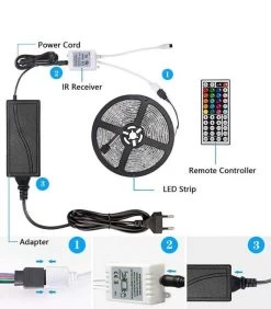 ATOM LED RGB LED Strip 12V 5050 IP20 Non-Waterproof 60LED/m 5 Metre Kit -Atom Led rgb led strip 12v 5050 ip20 non waterproof 60ledm 5 metre kit 382996