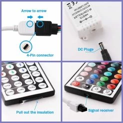 ATOM LED RGB LED Strip 12V IP65 Waterproof 60LED/m 5 Metre Kit -Atom Led rgb led strip 12v ip65 waterproof 60ledm 5 metre kit 770008