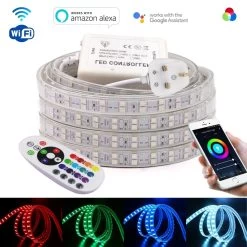 Atom Led 3 ATOM LED RGB LED Strip 220V 240V 120 LEDs/m IP65 Waterproof WIFI App Control Work With Google & Alexa