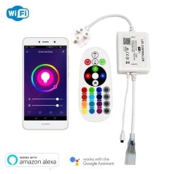 ATOM LED RGB LED Strip 220V 240V 60LEDs/m WiFi Tuya APP LED Controller With 24key Remote