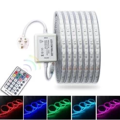 ATOM LED RGB LED Strip 220V 240V IP65 60LED/m Dimmable With Remote Kit