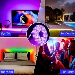 ATOM LED RGB LED Strip 5050 12V WiFi Control RGB LED Strip IP67 Waterproof 300LEDs 5m Full Kit Compatible With Alexa And Google Home -Atom Led rgb led strip 5050 12v wifi control rgb led strip ip67 waterproof 300leds 5m full kit compatible with alexa and google home 837502