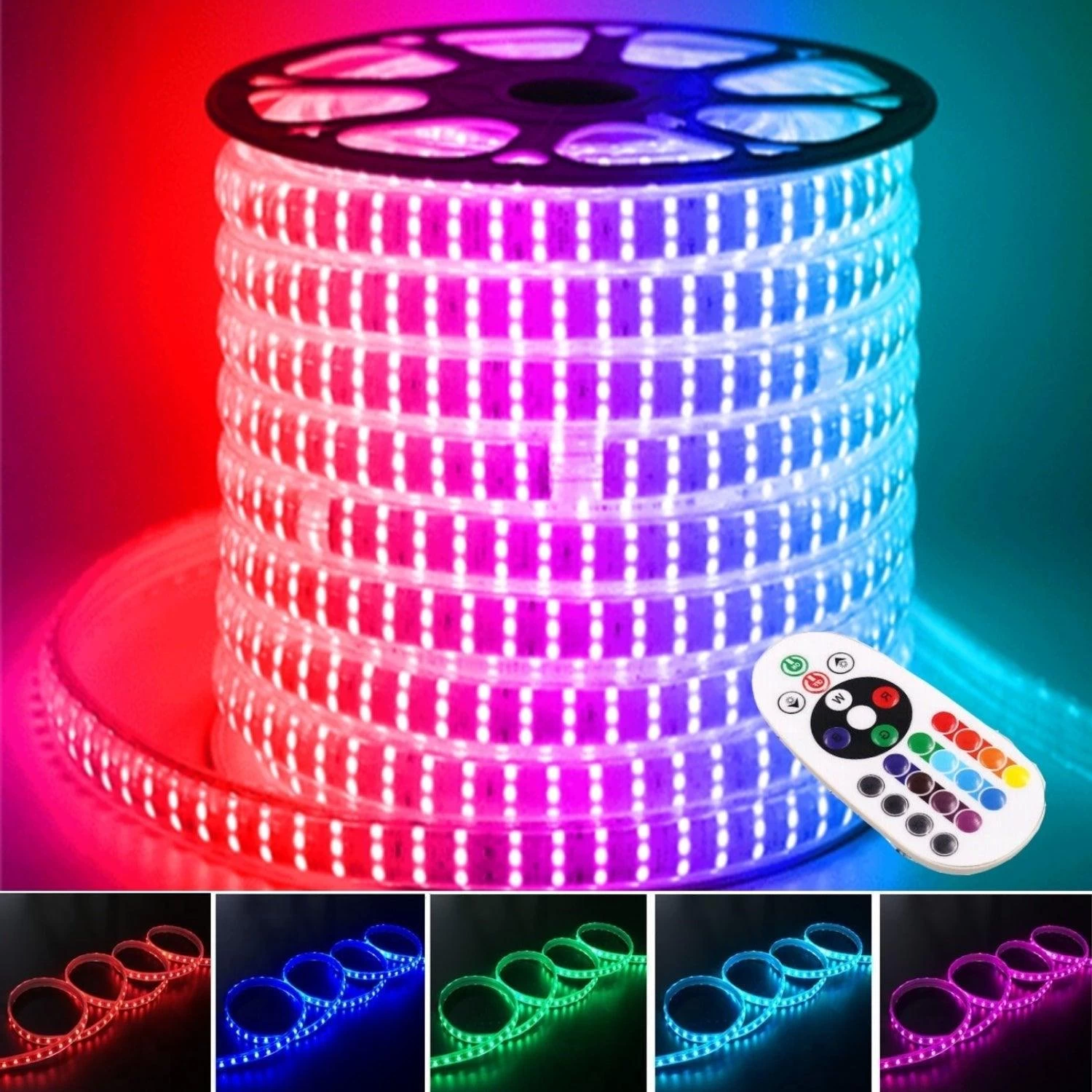 ATOM LED RGB LED Strip 5050 220V 240V 144LEDs/m IP65 Dimmable With Remote 3 ATOM LED RGB LED Strip 5050 220V 240V 144LEDs/m IP65 Dimmable With Remote
