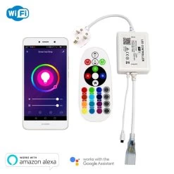 ATOM LED RGB Neon Flex 10x18mm 220V 240V WiFi Tuya APP LED Controller With 24key Remote