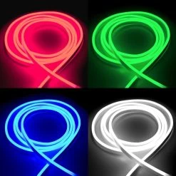 ATOM LED RGB Neon Flex 220V 240V 11x22mm IP65 Dimmable With Remote -Atom Led rgb neon flex 220v 240v 11x22mm ip65 dimmable with remote 728624