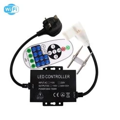 ATOM LED Single Colour Wireless Neon Flex AC 220 240V 8x16mm WIFI Dimmer Controller With 23-Key RF Remote Control 1500W For Brightness Adjustment
