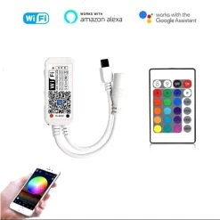 Atom Led 31 ATOM LED Smart WiFi IR Controller For RGB Led Strip Light With 21 Keys Remote, Compatible With Alexa & Google