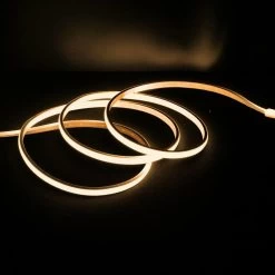 ATOM LED Warm White 3000K COB LED Strip 220V 240V 288 LEDs/m IP65 With UK Plug -Atom Led warm white 3000k cob led strip 220v 240v 288 ledsm ip65 with uk plug 125053