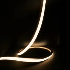 ATOM LED Warm White Neon Flex 16x16mm 220V 240V Top Bend 20cm Cut IP65 Waterproof With UK Plug