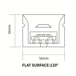 ATOM LED Warm White Neon Flex 16x16mm 220V 240V Top Bend 20cm Cut IP65 Waterproof With UK Plug -Atom Led warm white neon flex 16x16mm 220v 240v top bend 20cm cut ip65 waterproof with uk plug 958186