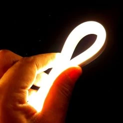 ATOM LED Warm White Neon Flex 24V 8x16mm 120LEDs/m IP65 Waterproof 5cm Cut -Atom Led warm white neon flex 24v 8x16mm 120ledsm ip65 waterproof 5cm cut 588731