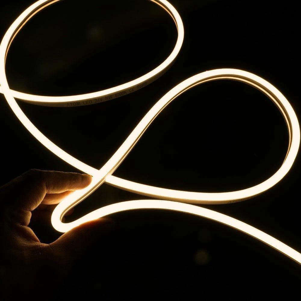 ATOM LED Warm White Neon Flex 3000K 24V 6x12mm IP67 Waterproof Free Cut 4 ATOM LED Warm White Neon Flex 3000K 24V 6x12mm IP67 Waterproof Free Cut - Image 2