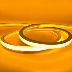 ATOM LED Yellow LED Neon Flex 220V 240V Top Bending 20cm Cutting IP65 With UK Plug